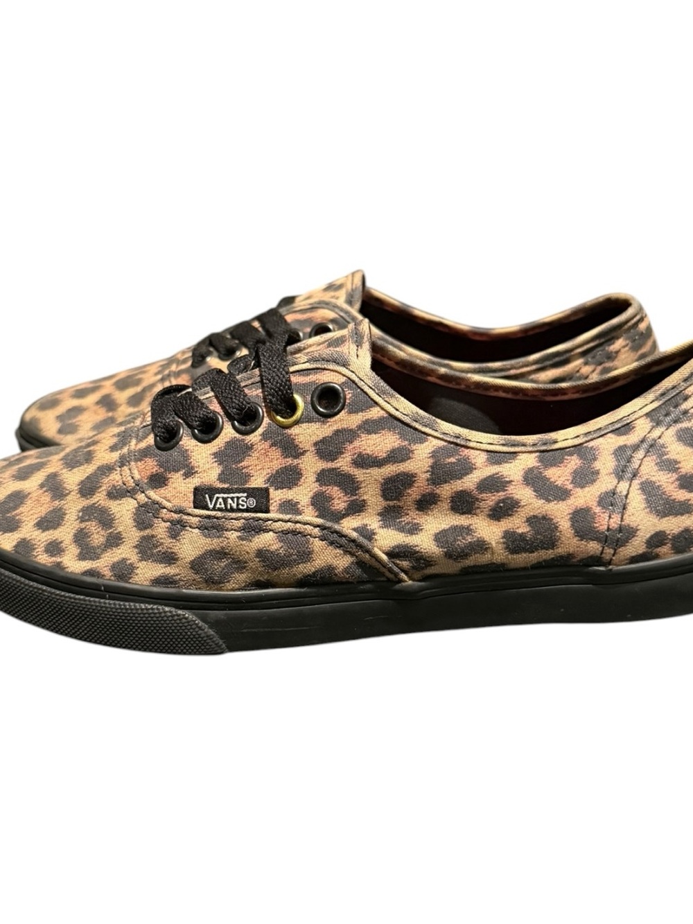 Vans Authentic Lowpro Leopard Women’s Size 7 Brown Skateboard Sneakers - Picture 5 of 9